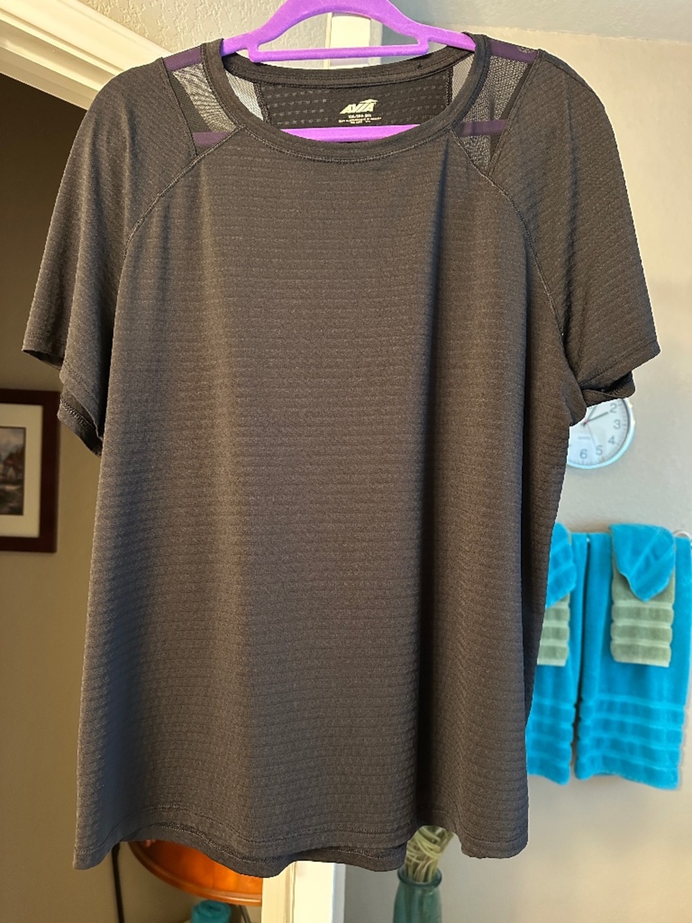 Avia Women’s Short Sleeve Crew Neck Workout Top XXL